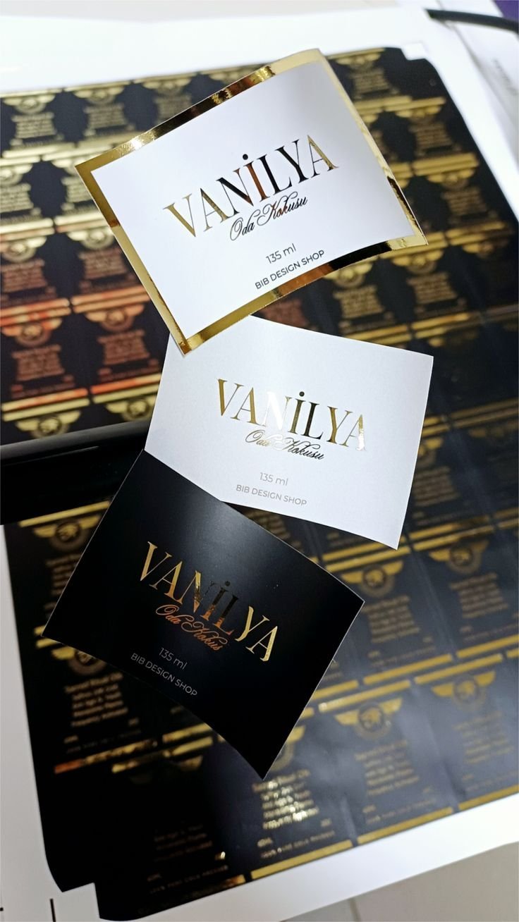 Gold foil labels