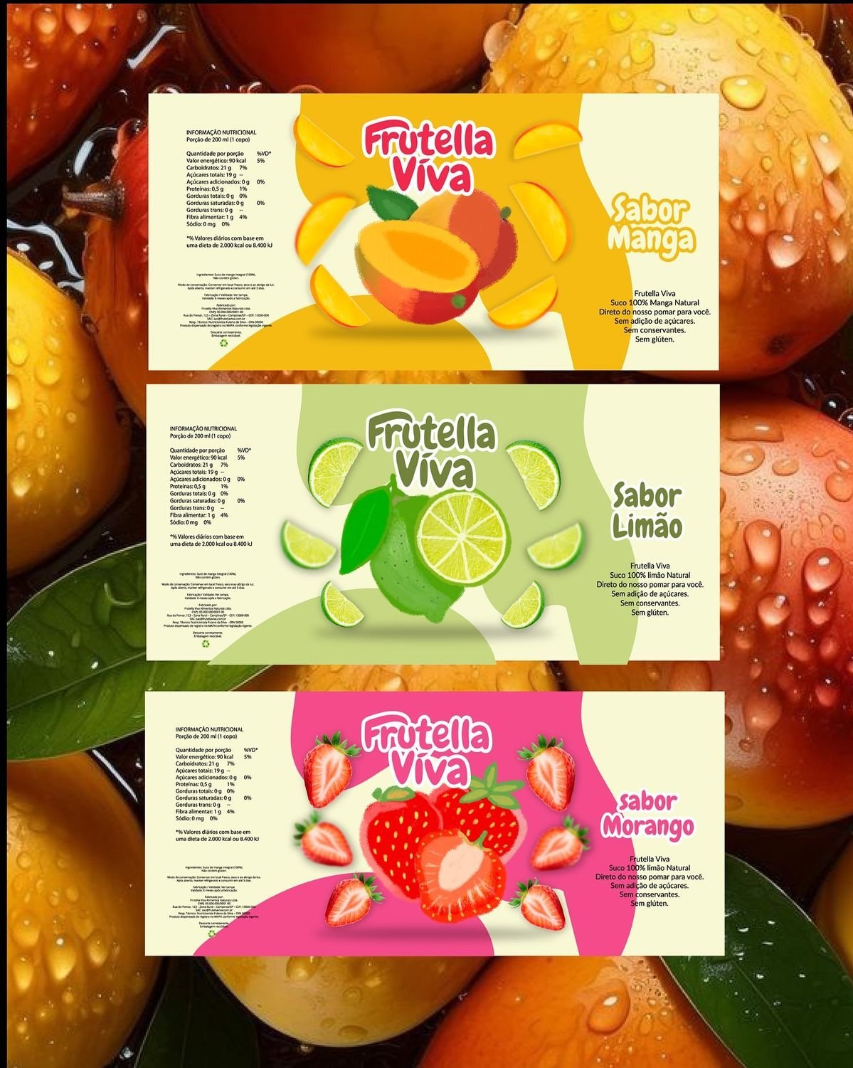 Fruit juice labels